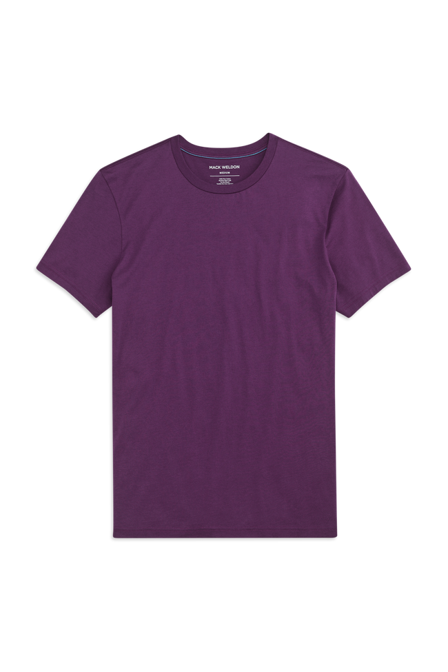 Front view of Pima Crew Neck T-Shirt in Fig Pudding