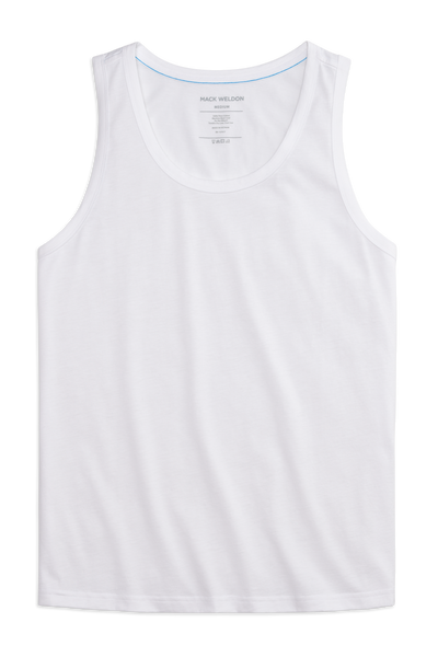 Front view of Pima Tank in Bright White