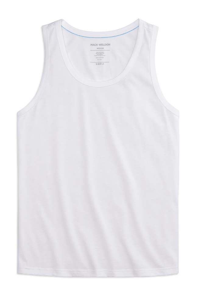 Front view of Pima Tank in Bright White