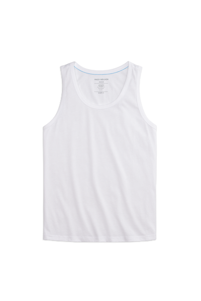 Front view of Pima Tank in Bright White
