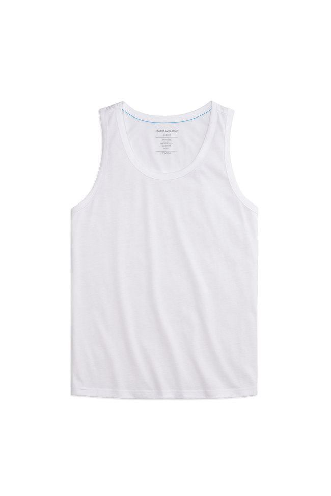 Front view of Pima Tank in Bright White