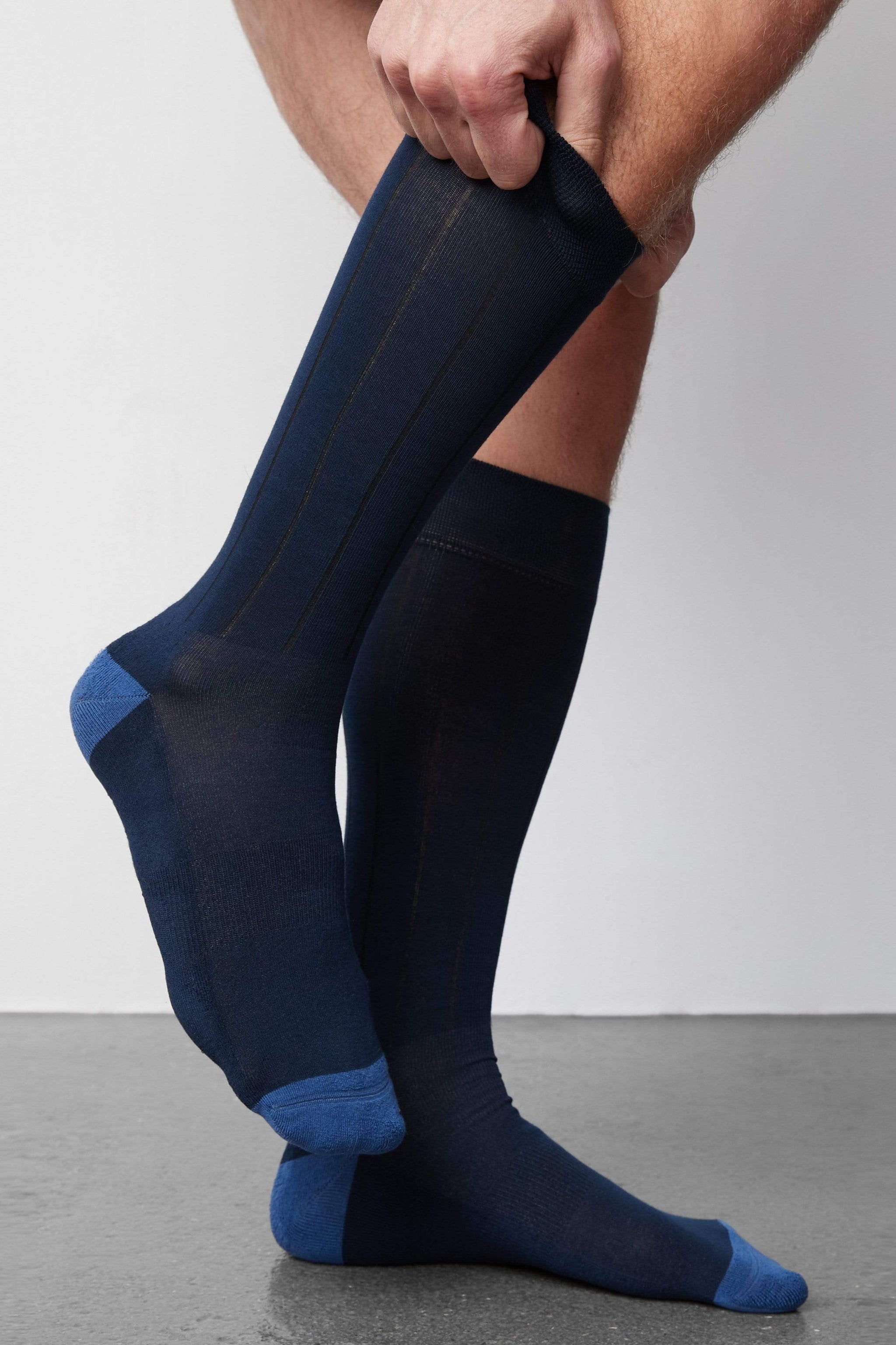 3-Pack SILVER Extended Crew Dress Socks