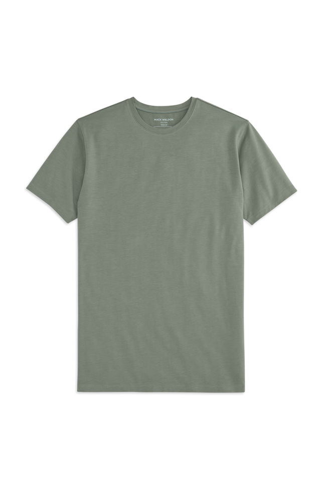 Front view of Silver Crew Neck Shirt in Cactus