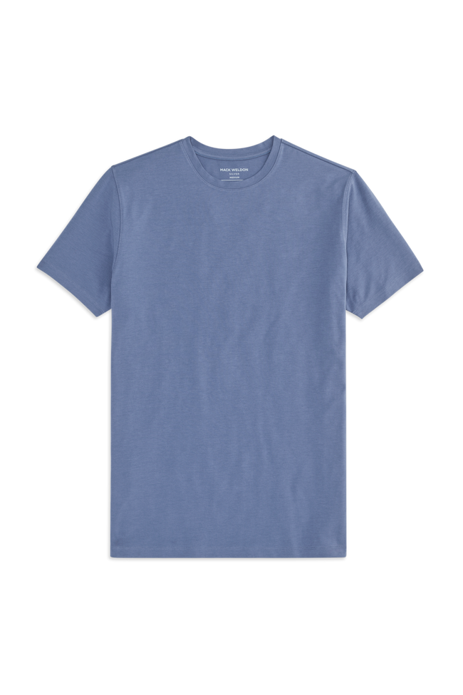 Front view of the Silver Crew Neck T-Shirt in Shooting Star