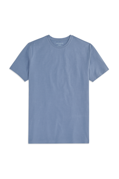 Front view of the Silver Crew Neck T-Shirt in Slate Stone