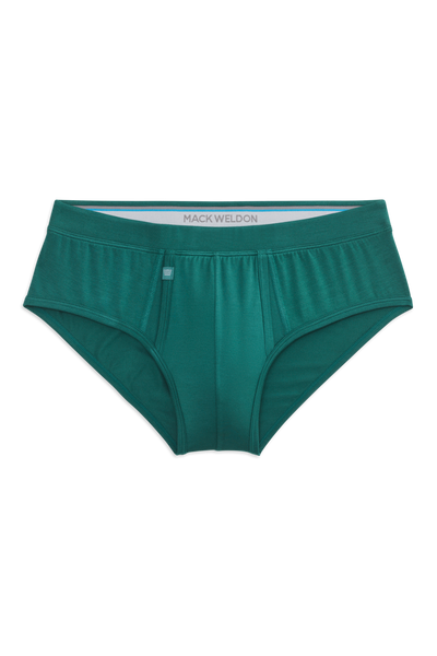 Front view of Silver HD Brief in Forest Biome