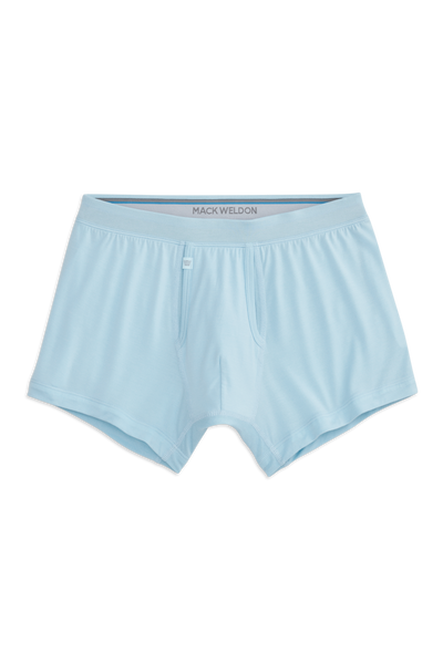 Front view of Silver HD Trunk in Crystal Blue