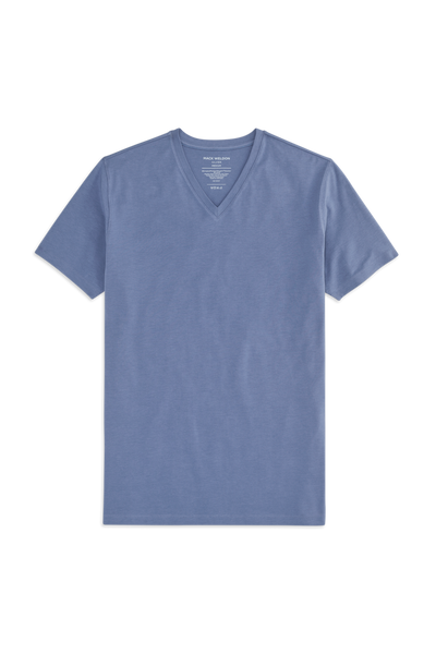 Shooting Star | Front view of Silver V-Neck T-Shirt in Shooting Star