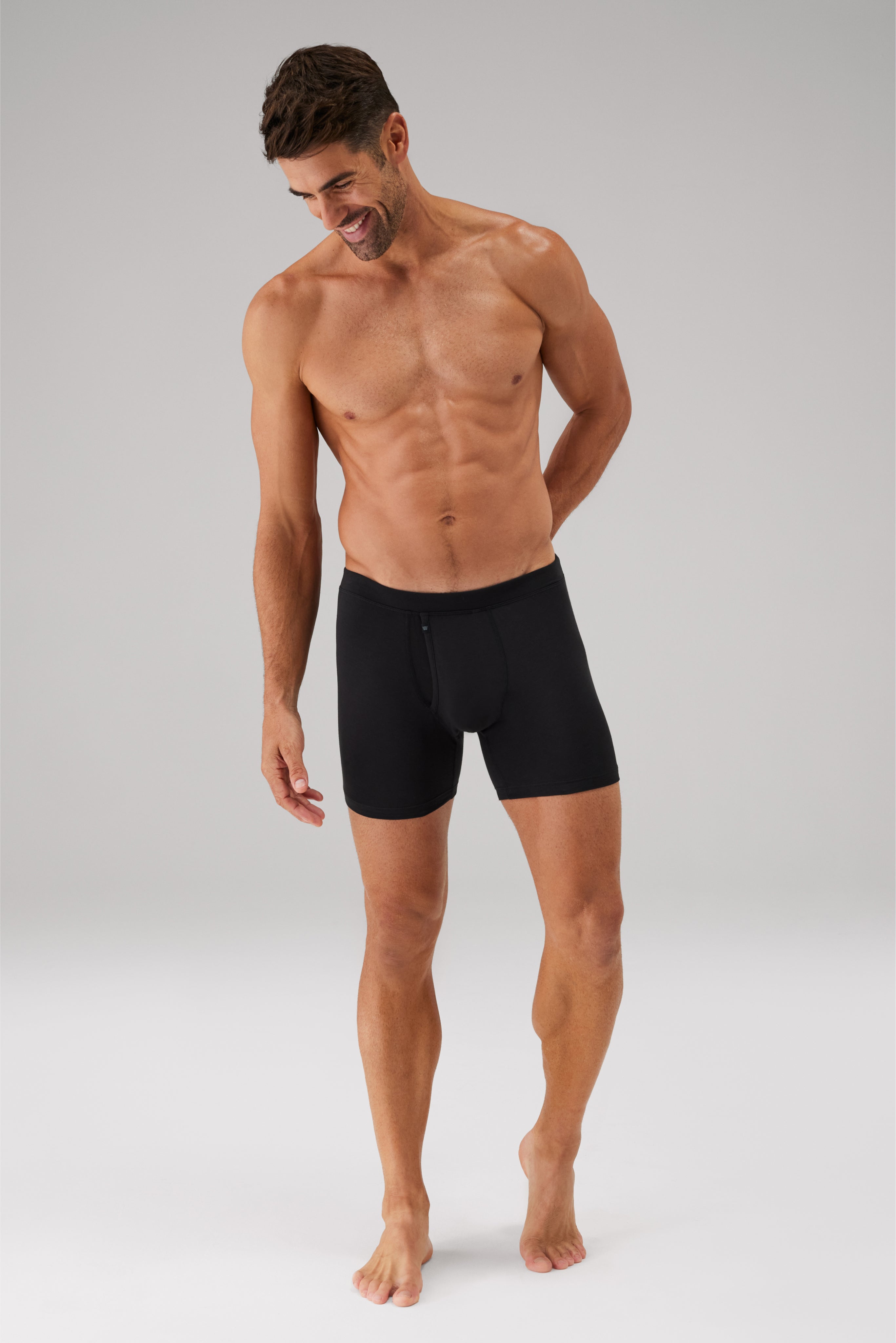 3 Pack Black Solid Luxe Boxer Short