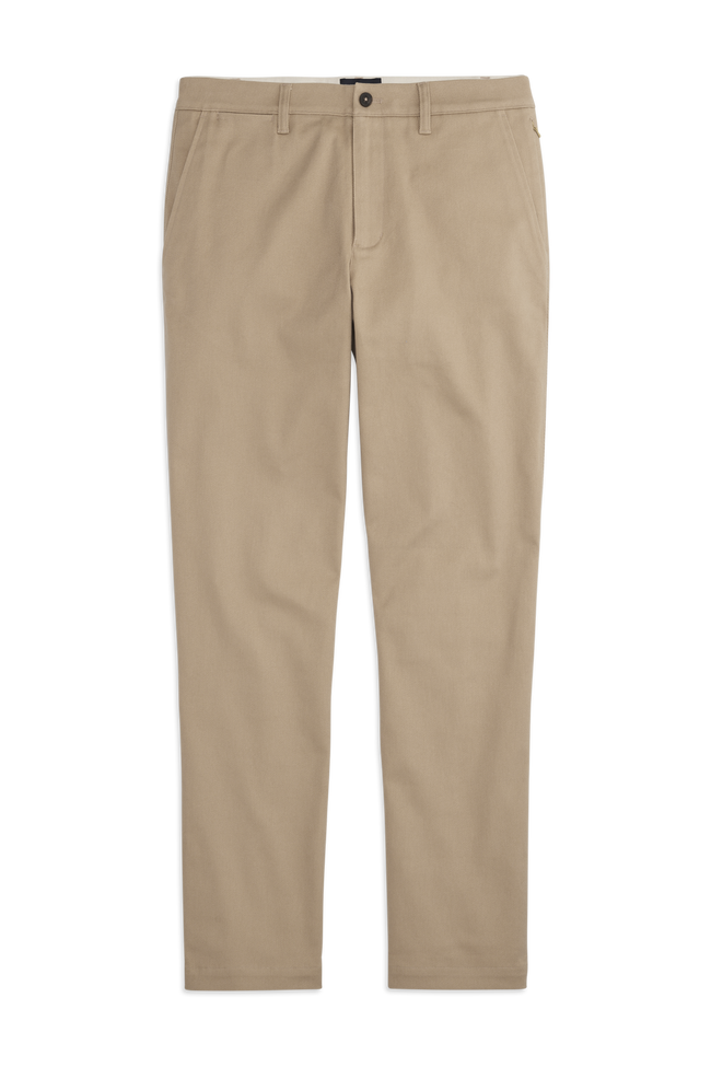 Front view of Stretch Twill Chino Relaxed FIt in Sisal
