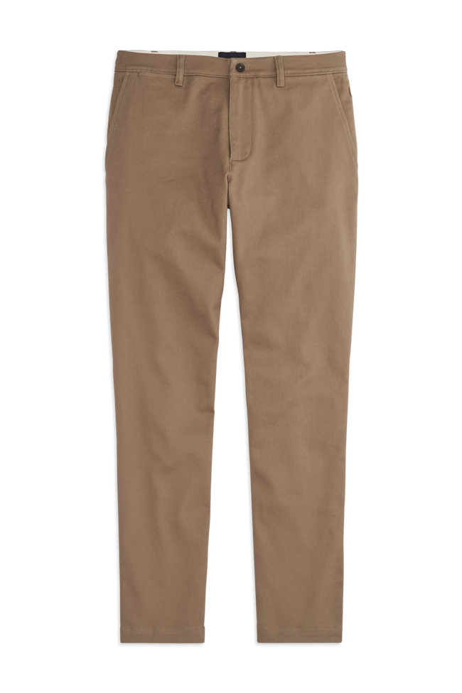 Front view of Stretch Twill Chino Slim Fit in Shroom