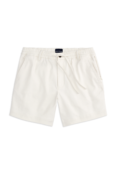 Front view of Stretch Twill Drawstring Chino Short in Froth