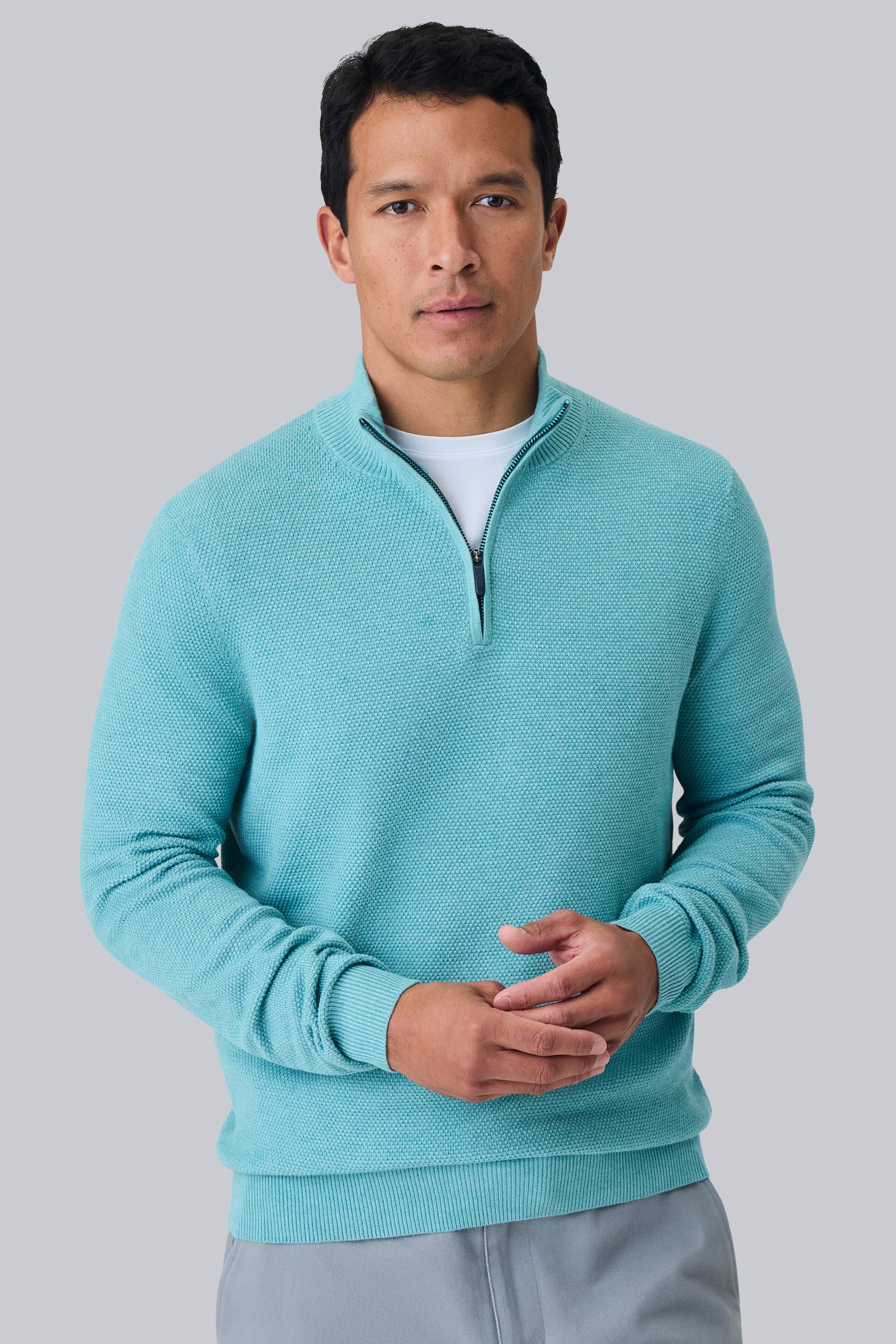 Mack Weldon Tech Linen Quarter-Zip | Lightweight Breathable Pullover
