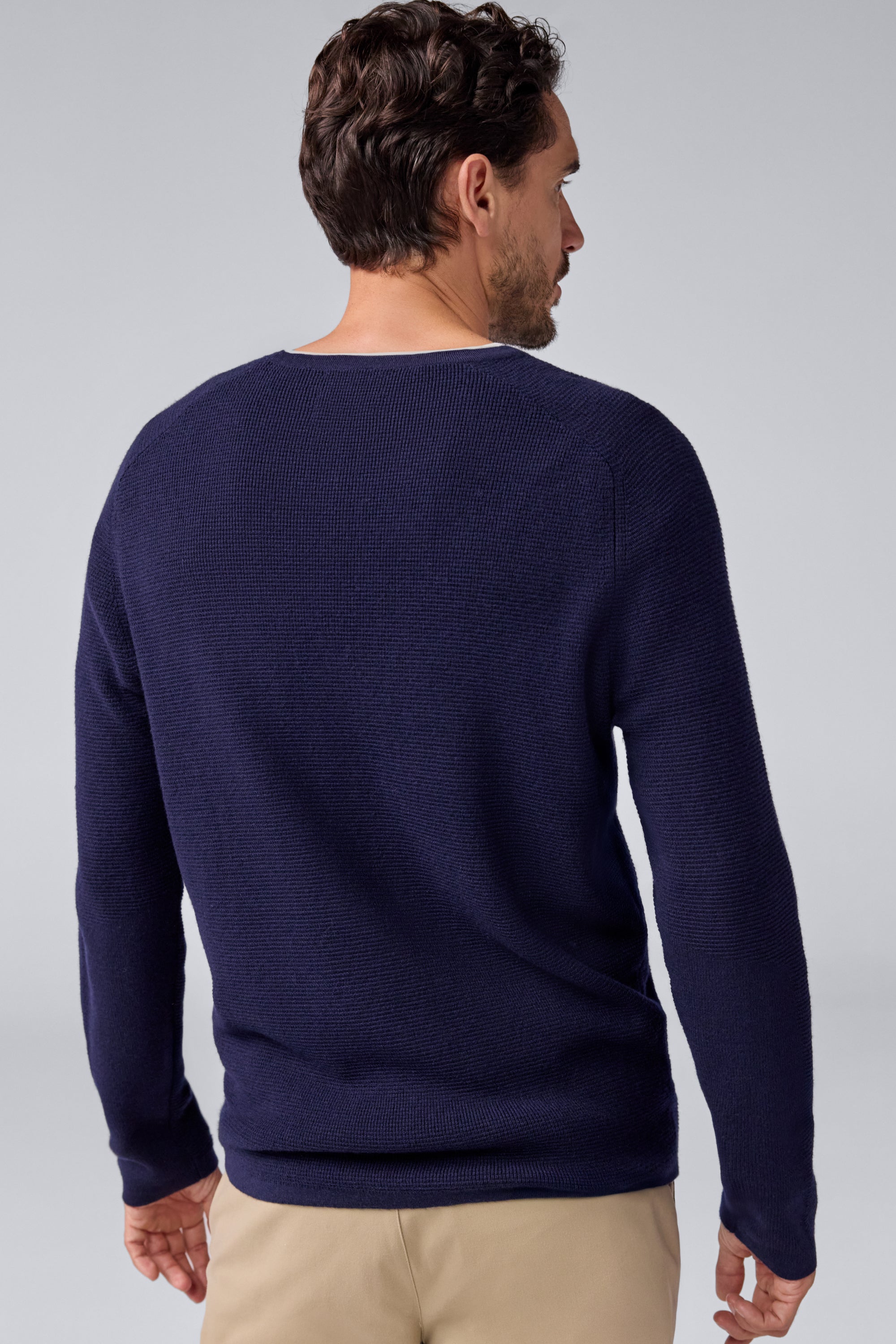 Mack Weldon Tech Merino Waffle Crew | Textured Merino Wool Sweater