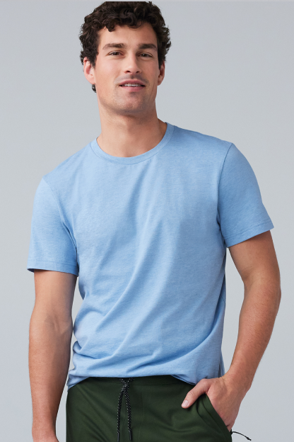 man wearing t-shirt