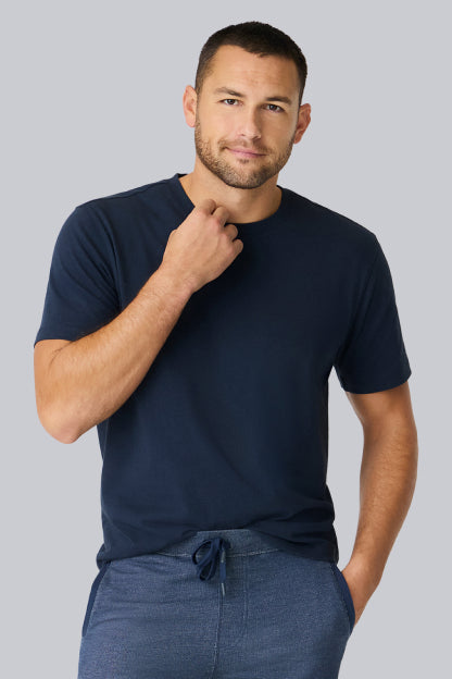 Linen Jersey Crew Neck T-Shirt