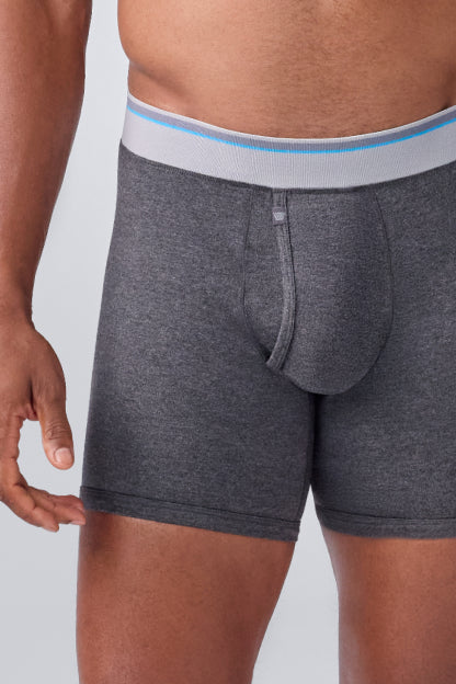 Front facing image of a guy in 18 Hour Jersey Boxer Briefs