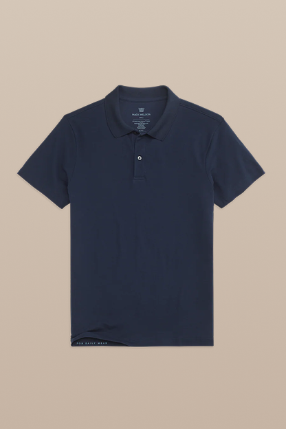 Pima T-Shirt Polo in Total Eclipse Blue