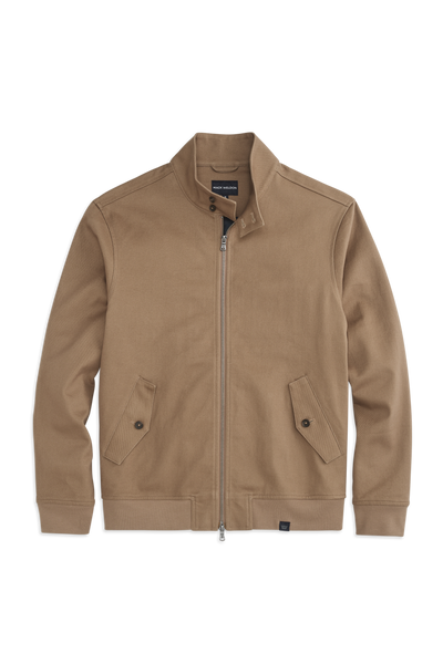 Front view of Twill Harrington Jacket in Shroom