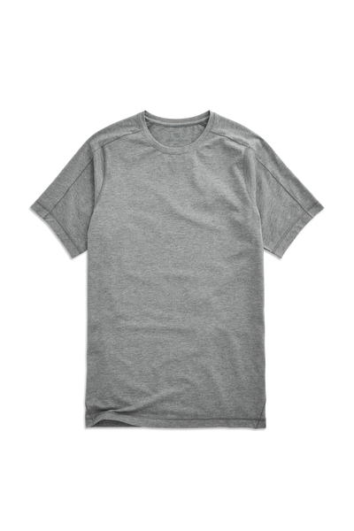 Grey Heather | Front view of Crew Neck Undershirt in Grey Heather