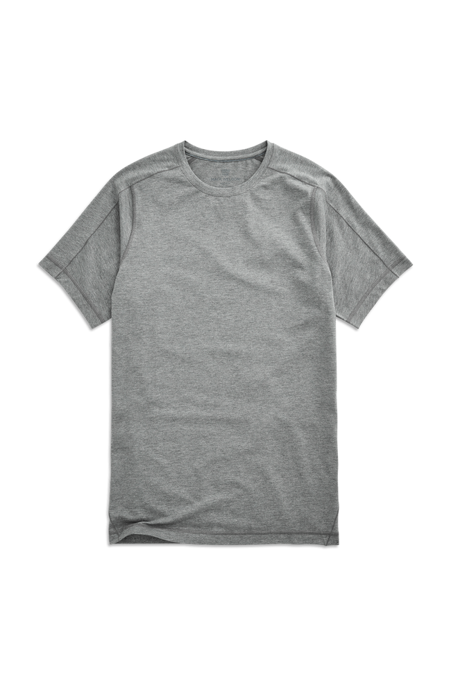 Grey Heather | Front view of Crew Neck Undershirt in Grey Heather