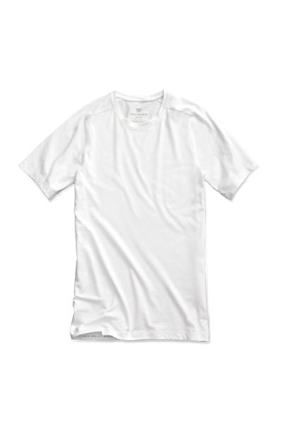 Bright White | Front view of Crew Neck Undershirt in Bright White