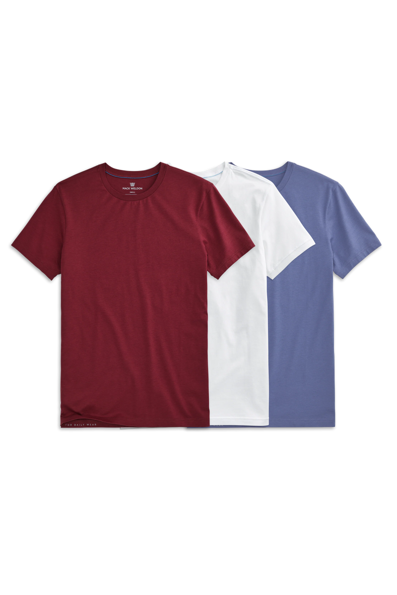 3-Pack Pima Crew Neck T-Shirt Red/White/Blue – Mack Weldon