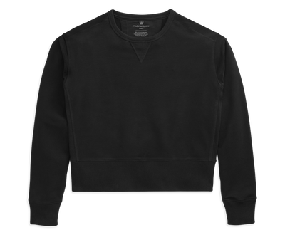 True Black | Front view of Ace Women’s Crew Neck Sweatshirt in True Black