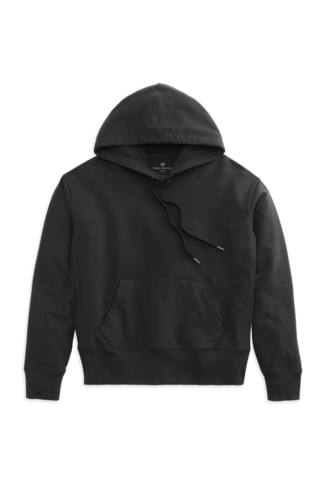 True Black | Front view of Ace Women's Pullover Hooded Sweatshirt in True Black