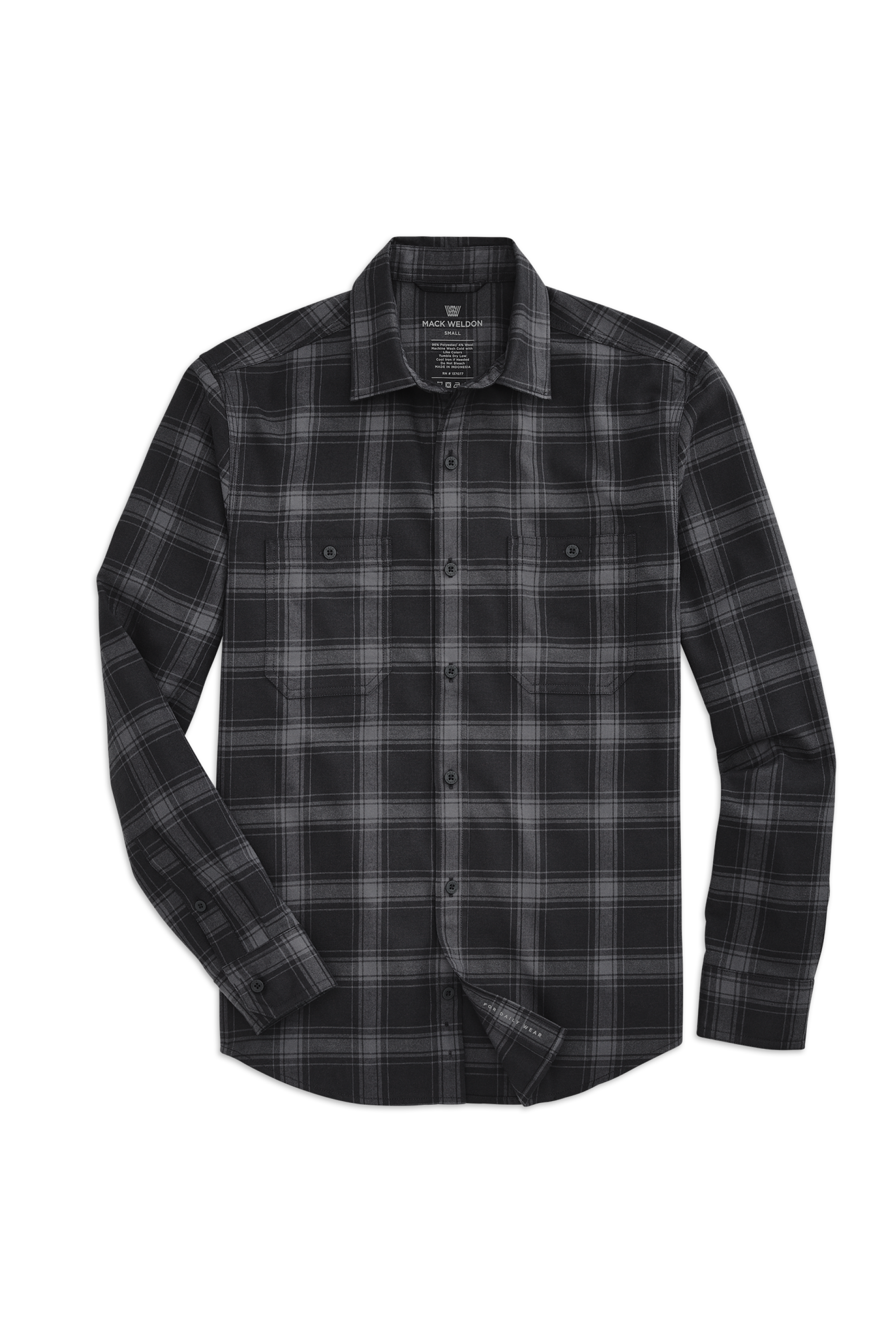 black plaid dress shirt Mack Weldon Men's Premium WARMKNIT Flannel True Navy Ginghemmed, Size: Large making it an ideal Size:Us Size 20W Men's Nautica x MagnaReady Comfort Collection