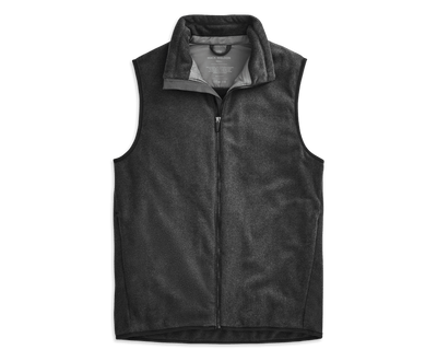 Asphalt Heather | Front view of WARMKNIT Fleece Vest in Asphalt Heather