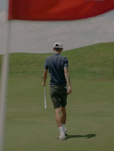 man on a golf course