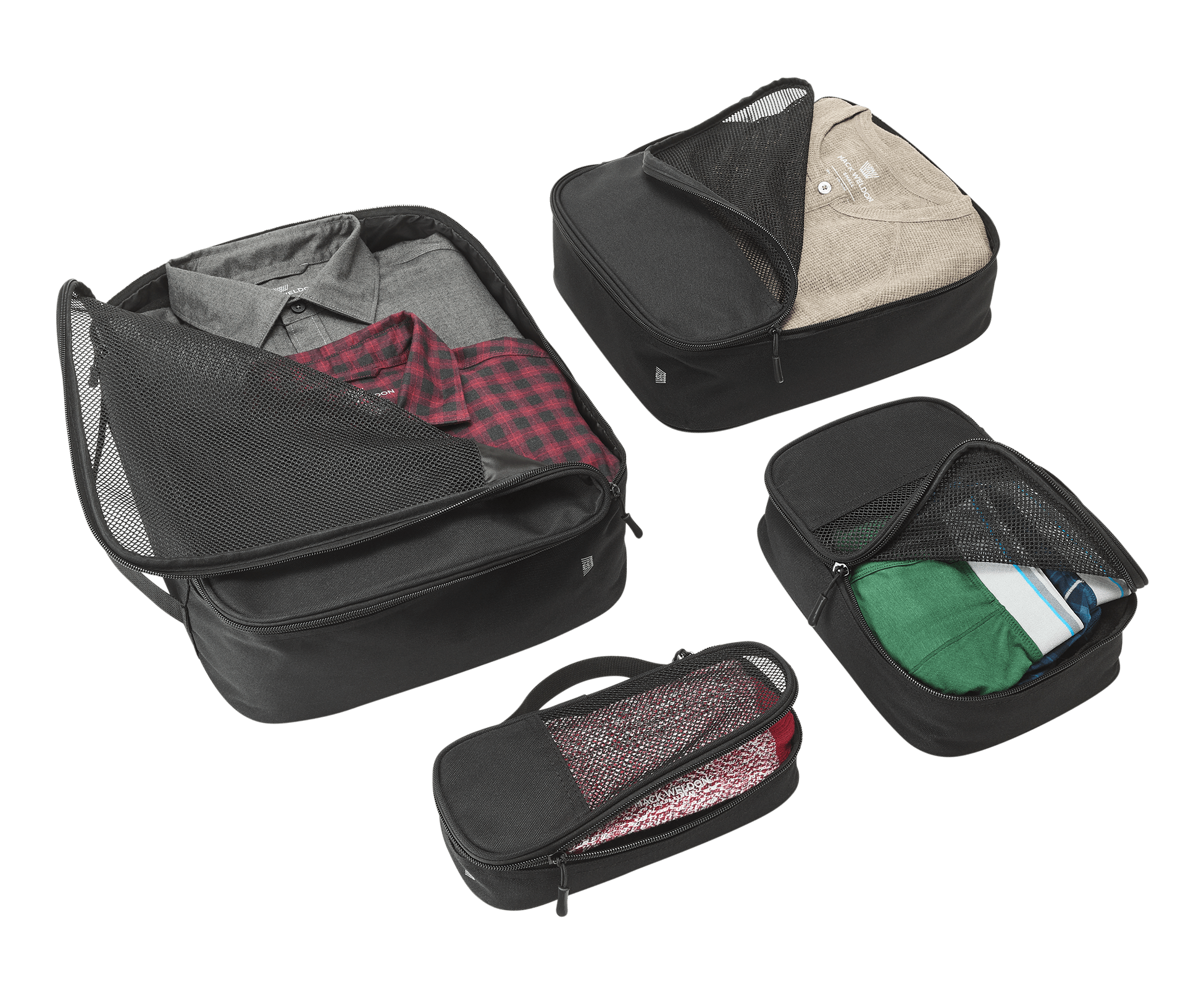 Mesh top packing cubes
