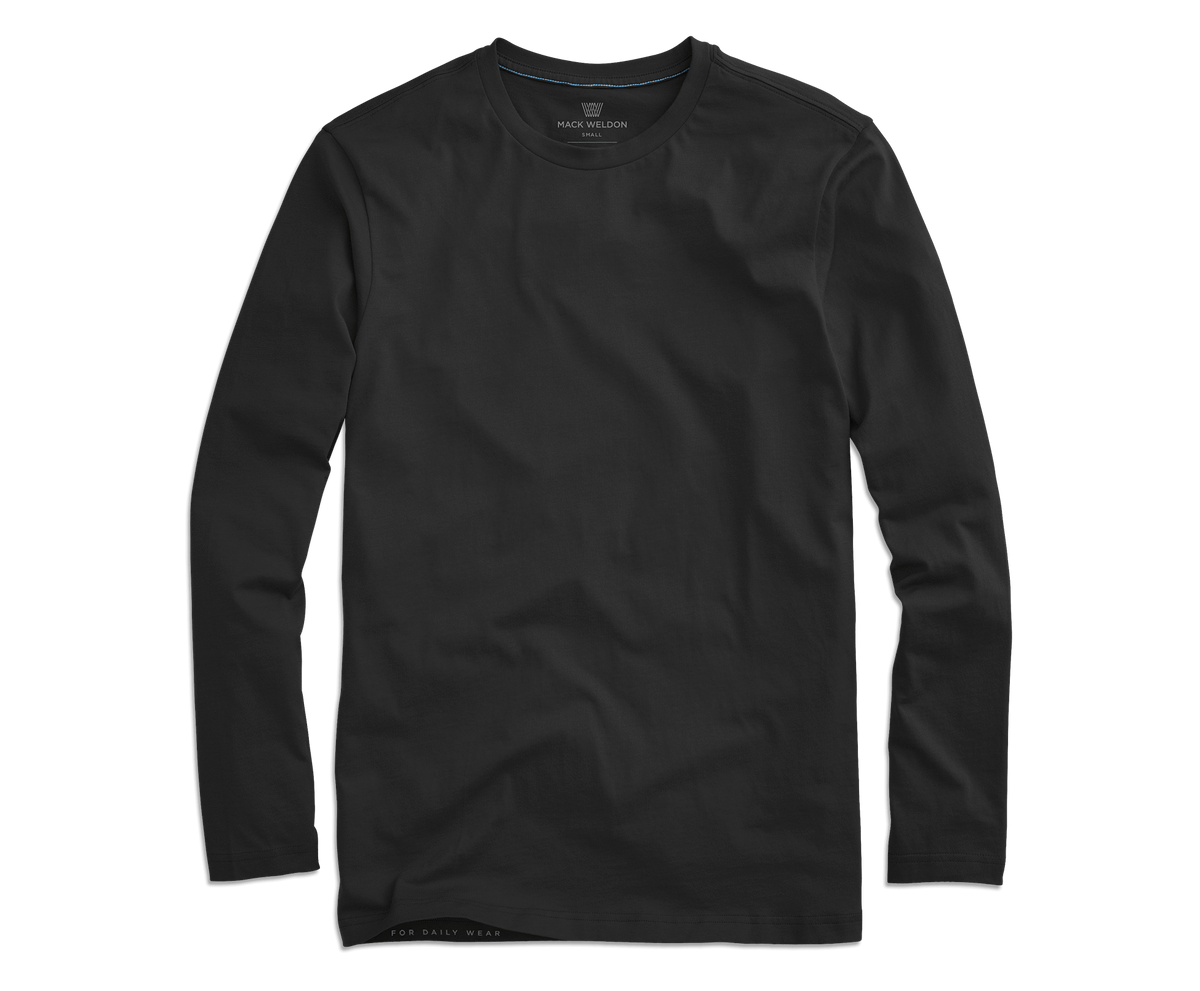 Pima Long Sleeve T-Shirt True Black – Mack Weldon