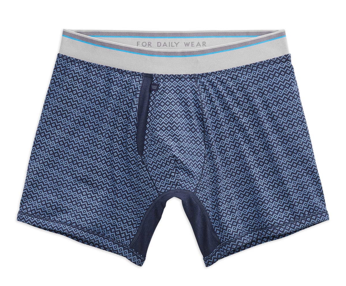 18-Hour Jersey Boxer Brief True Navy Fair Isle – Mack Weldon