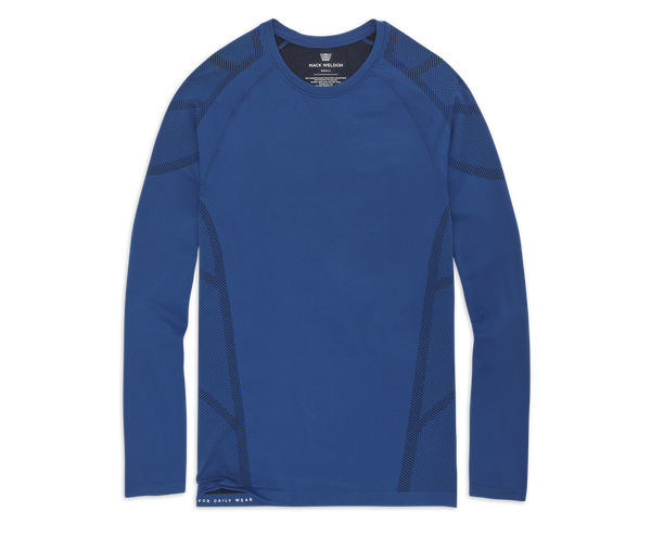 Mack Weldon Men's Pima Long Sleeve T-Shirt True Navy