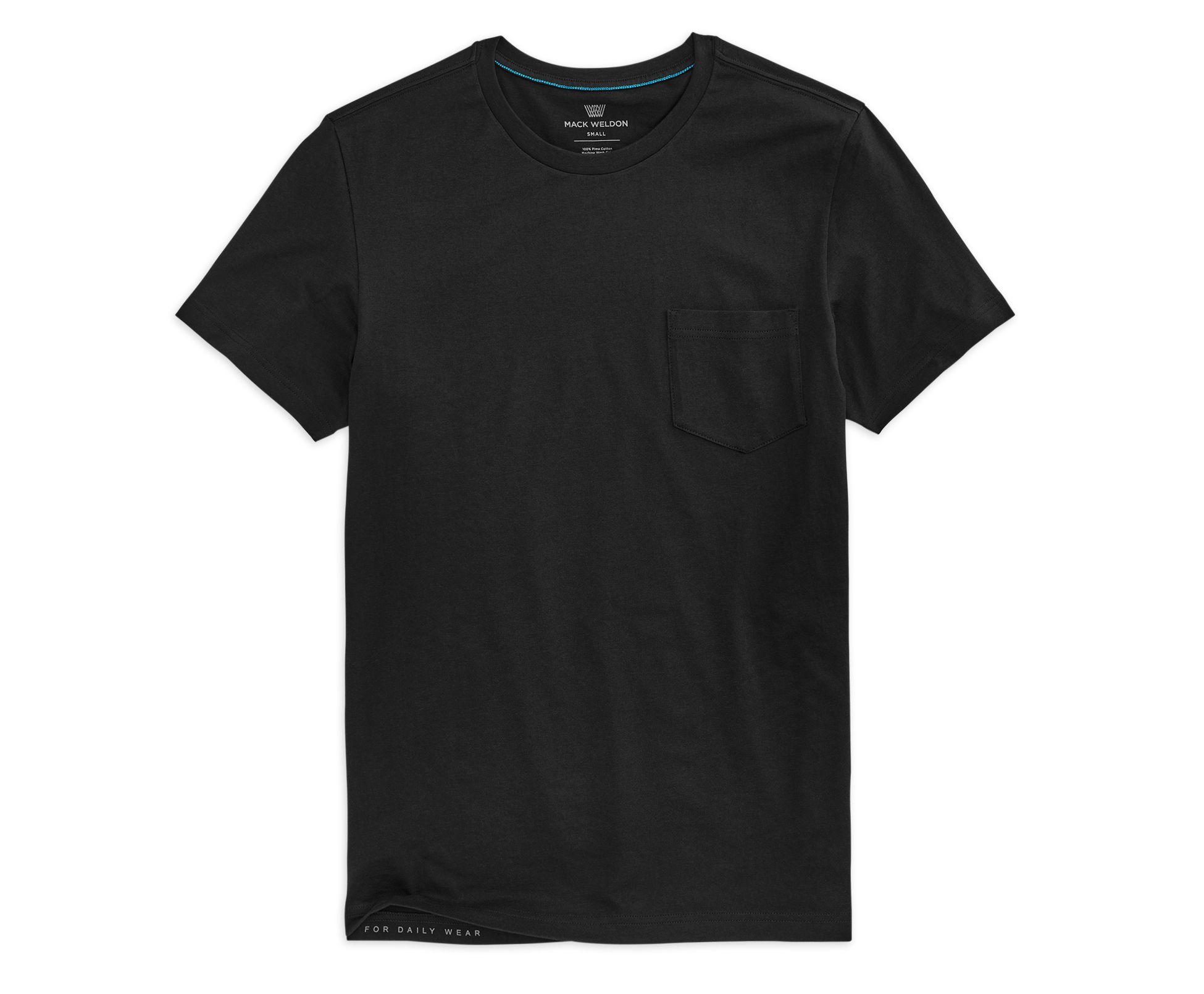 Pima Crew Neck Pocket T-Shirt True Black