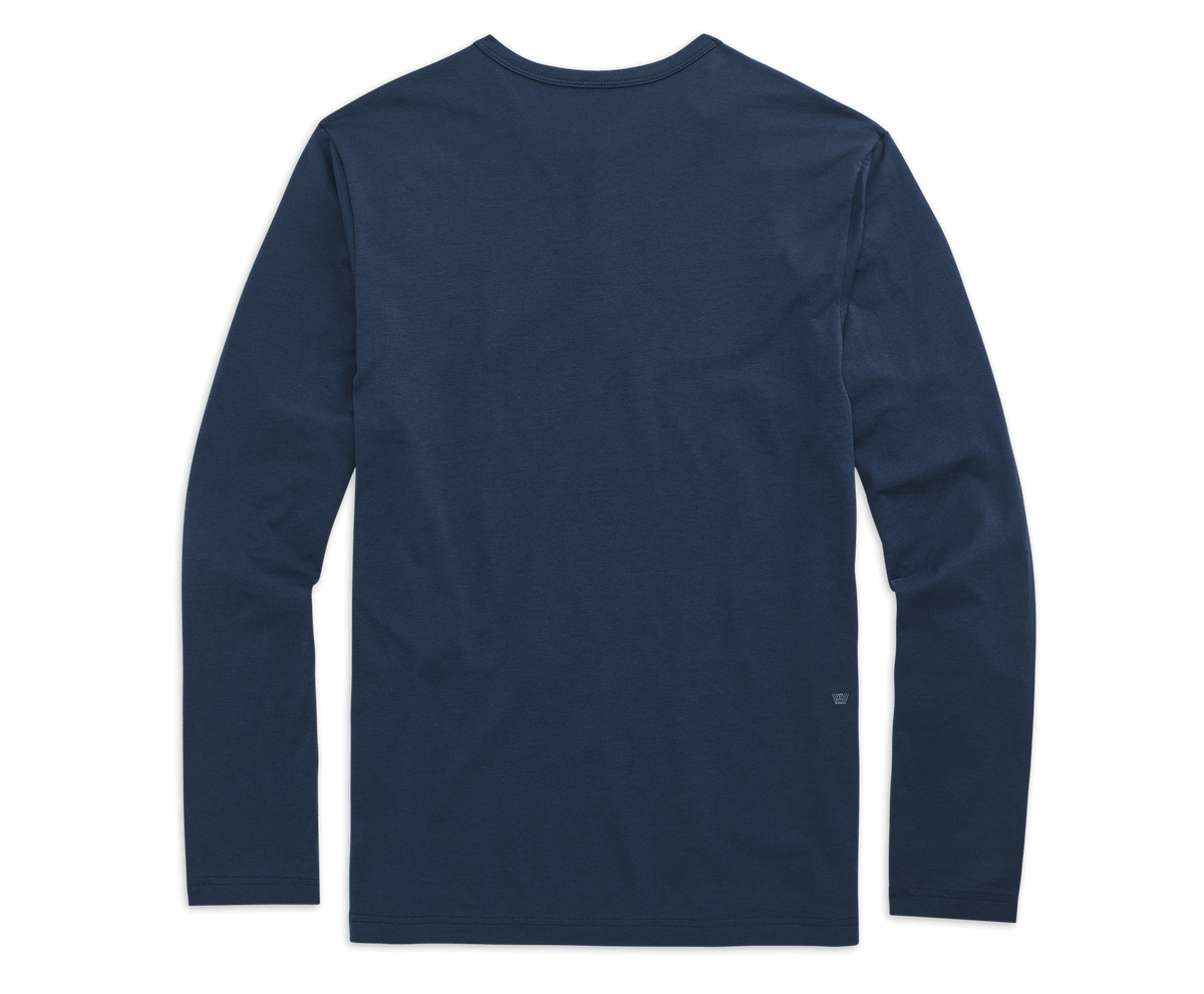 Pima Cotton Long Sleeve Henley True Navy – Mack Weldon