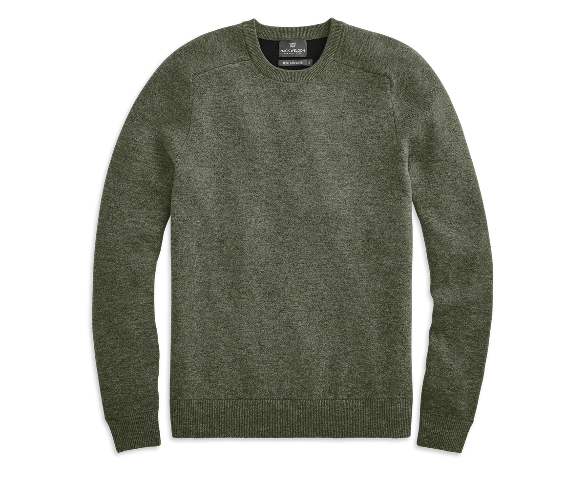 Tech Cashmere Crew Neck Sweater Forest Heather – Mack Weldon