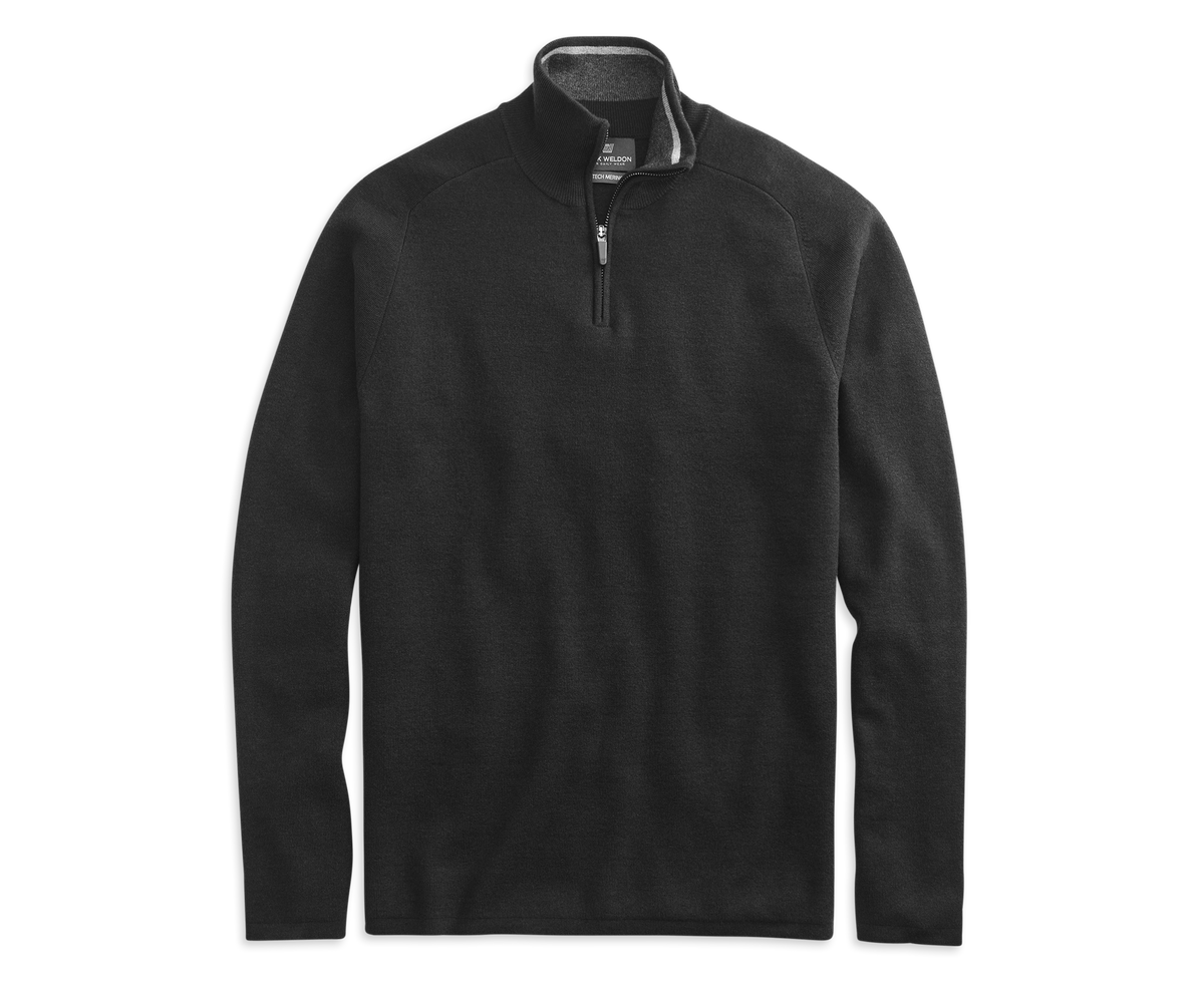 Tech Merino Half-Zip Sweater True Black – Mack Weldon