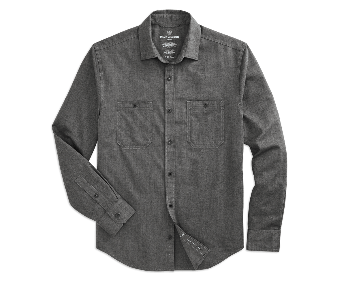 WARMKNIT Flannel Shirt Charcoal Heather – Mack Weldon