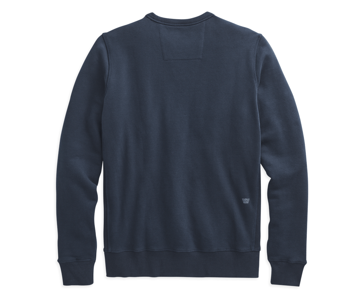 ACE Crew Neck Sweatshirt Total Eclipse Blue – Mack Weldon