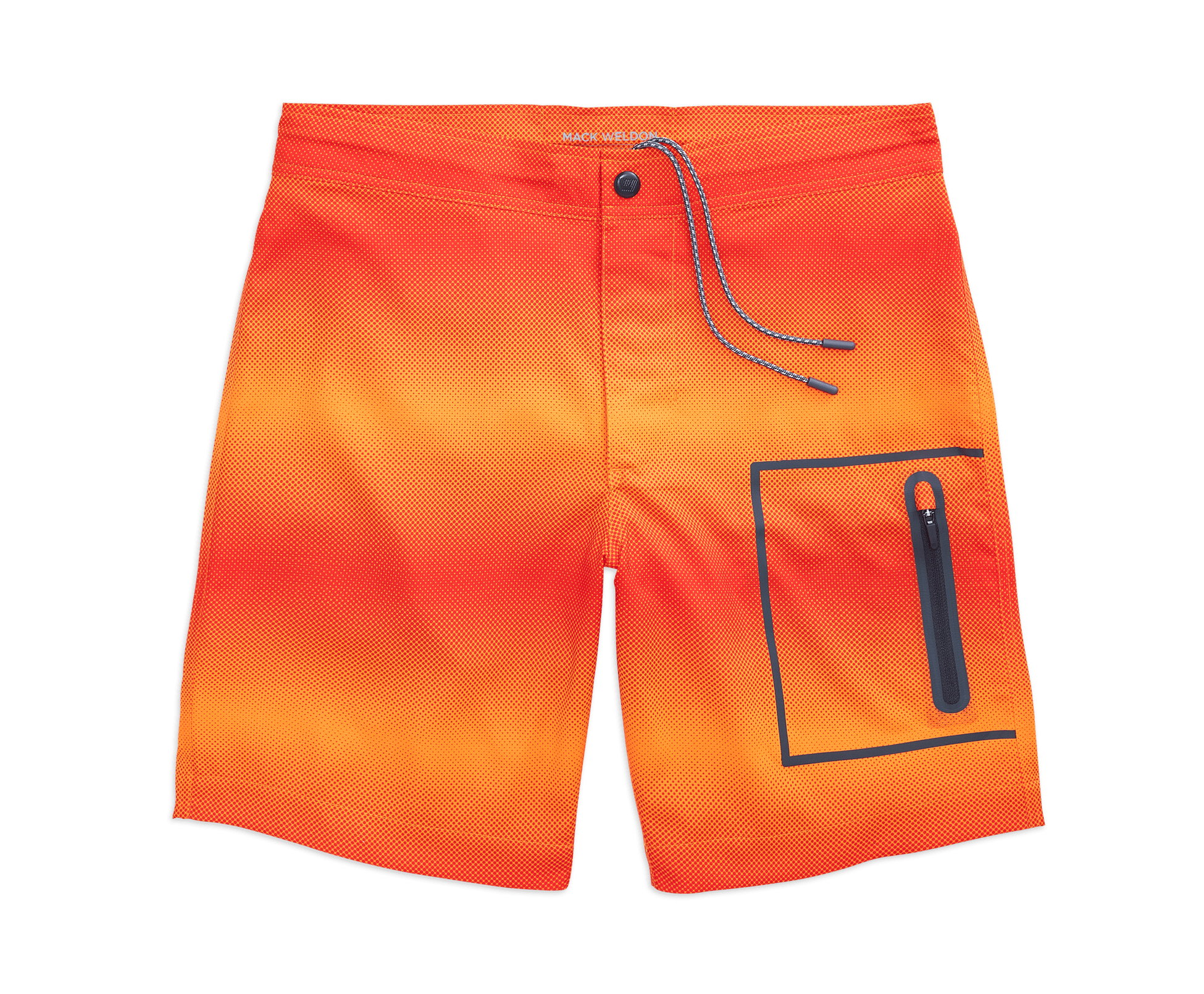 Bright Orange Textured Beach Shorts