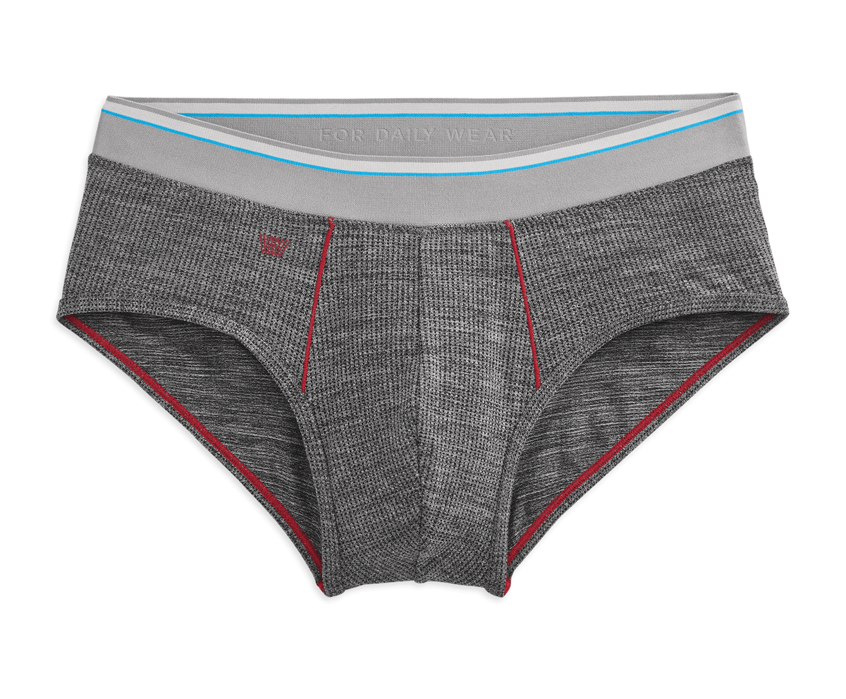 AIRKNITˣ Brief Charcoal Heather / No Fear Red Outline – Mack Weldon