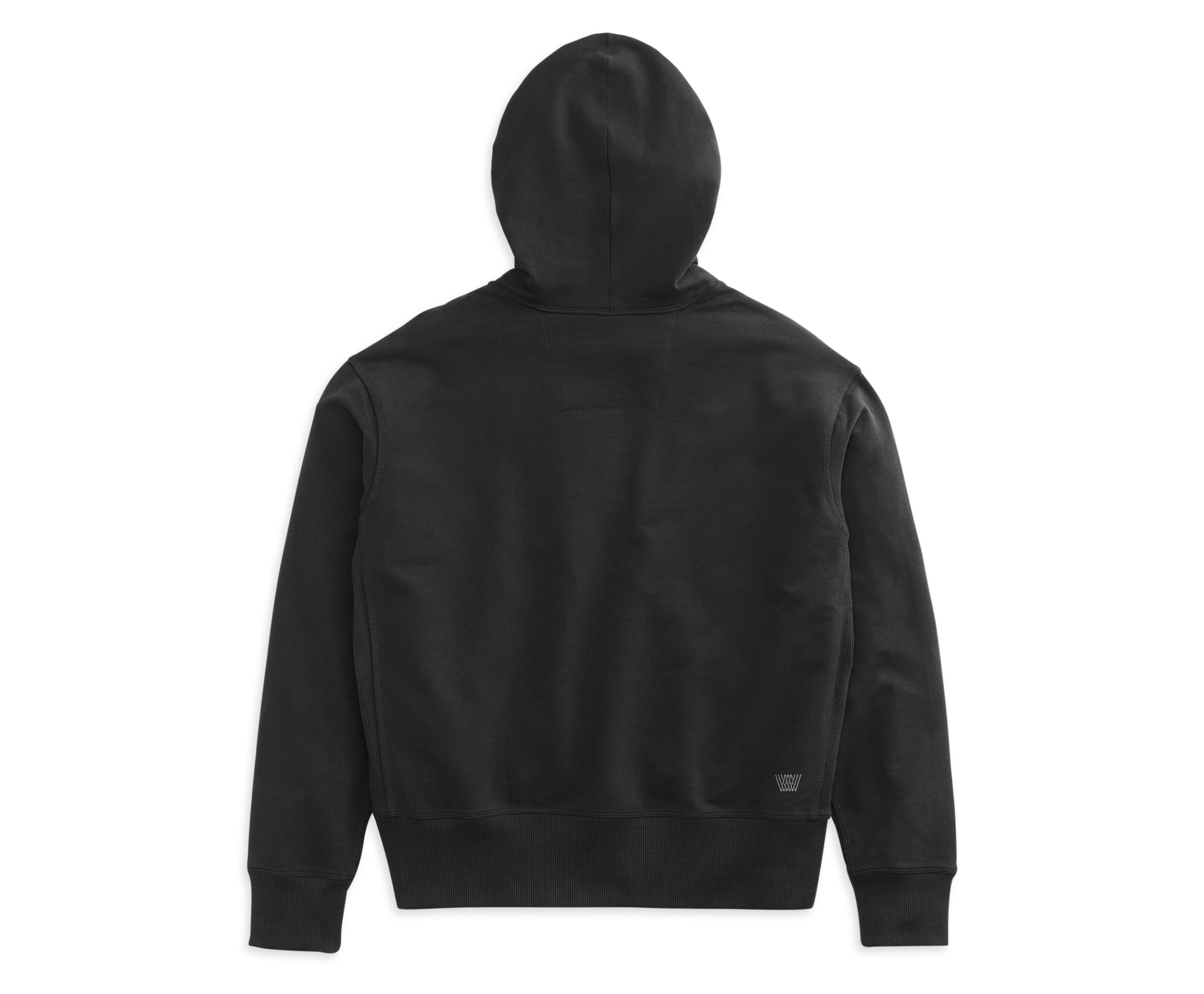 Plain black pullover hoodie top women's